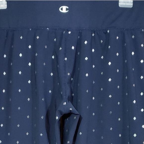 Champion Notre Dame University silver diamond print capri leggings womans size M - Picture 4 of 6